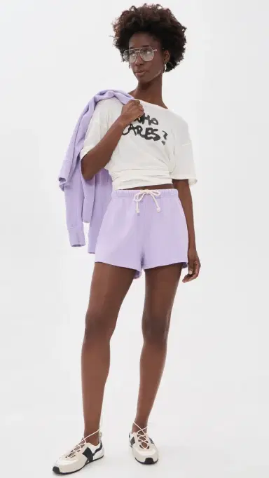 perfectwhitetee Layla French Terry weat Shorts Ultraviolet | Thumbnail 5 perfectwhitetee Layla French Terry weat Shorts Ultraviolet | Thumbnail 5