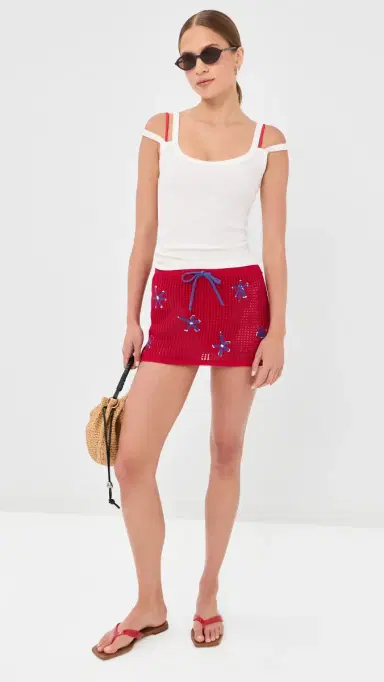 Staud Zya Mini Coverup Skirt Painted Foulard | Thumbnail 2 Staud Zya Mini Coverup Skirt Painted Foulard | Thumbnail 2