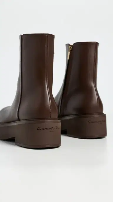 Gianvito Rossi Hiro Vitello Glove Booties Brown | Thumbnail 4 Gianvito Rossi Hiro Vitello Glove Booties Brown | Thumbnail 4