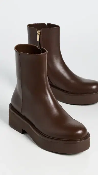 Gianvito Rossi Hiro Vitello Glove Booties Brown | Thumbnail 5 Gianvito Rossi Hiro Vitello Glove Booties Brown | Thumbnail 5