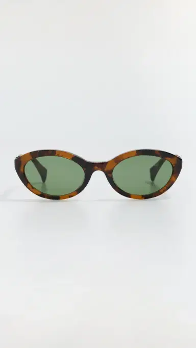 rag & bone Round Acetate Sunglasses Shiny Brown Crystal Tort One Size | Thumbnail 2 rag & bone Round Acetate Sunglasses Shiny Brown Crystal Tort One Size | Thumbnail 2