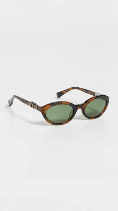 rag & bone Round Acetate Sunglasses Shiny Brown Crystal Tort One Size | Thumbnail 4 rag & bone Round Acetate Sunglasses Shiny Brown Crystal Tort One Size | Thumbnail 4