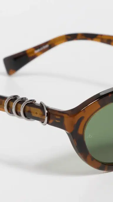rag & bone Round Acetate Sunglasses Shiny Brown Crystal Tort One Size | Thumbnail 5 rag & bone Round Acetate Sunglasses Shiny Brown Crystal Tort One Size | Thumbnail 5