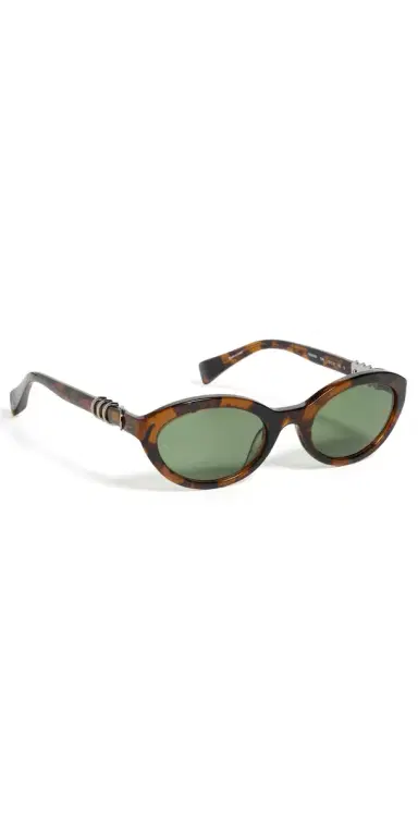 rag & bone Round Acetate Sunglasses Shiny Brown Crystal Tort One Size | Thumbnail 1 rag & bone Round Acetate Sunglasses Shiny Brown Crystal Tort One Size | Thumbnail 1