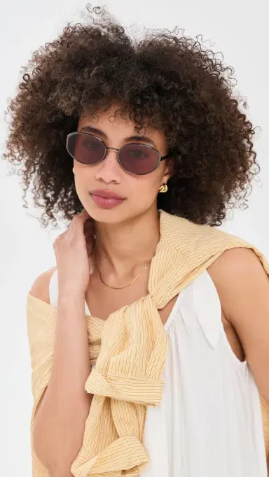 rag & bone Oval Metal Sunglasses | Thumbnail 3 rag & bone Oval Metal Sunglasses | Thumbnail 3