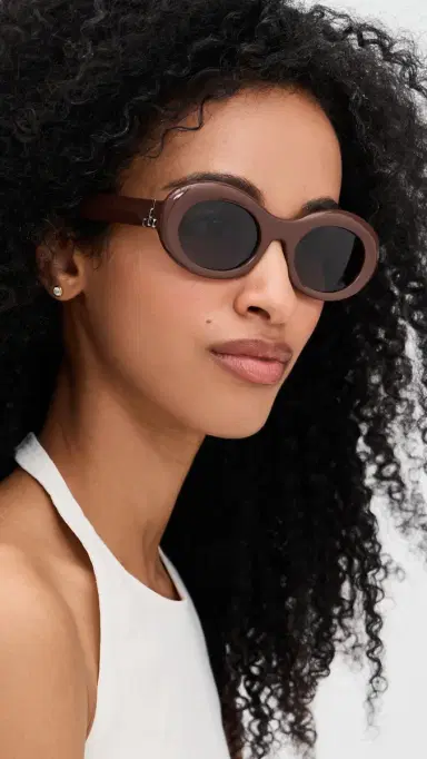 rag & bone Round Acetate Sunglasses Shiny Cappuccino One Size | Thumbnail 3 rag & bone Round Acetate Sunglasses Shiny Cappuccino One Size | Thumbnail 3