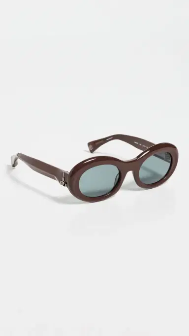 rag & bone Round Acetate Sunglasses Shiny Cappuccino One Size | Thumbnail 4 rag & bone Round Acetate Sunglasses Shiny Cappuccino One Size | Thumbnail 4