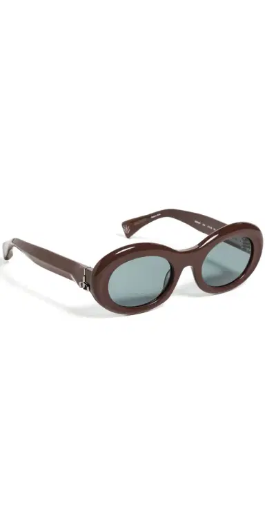 rag & bone Round Acetate Sunglasses Shiny Cappuccino One Size | Thumbnail 1 rag & bone Round Acetate Sunglasses Shiny Cappuccino One Size | Thumbnail 1