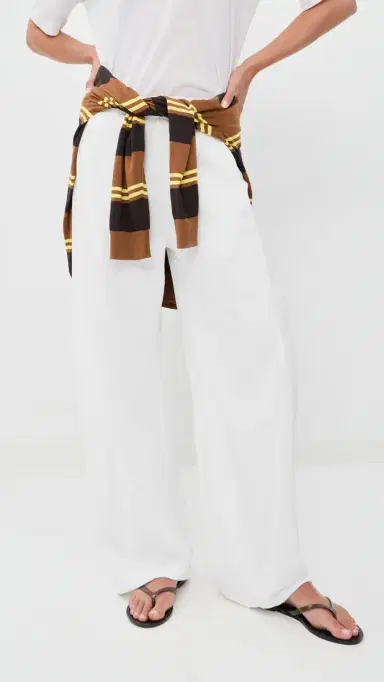 Tibi ightweight Sweatshirting Winslow Pants White | Thumbnail 2 Tibi ightweight Sweatshirting Winslow Pants White | Thumbnail 2