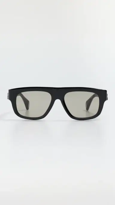 rag & bone Square Acetate Sunglasses Shiny Black One Size | Thumbnail 2 rag & bone Square Acetate Sunglasses Shiny Black One Size | Thumbnail 2