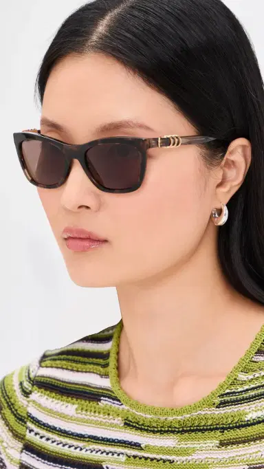 rag & bone Square Acetate Sunglasses Shiny Tan Crystal Tort One Size | Thumbnail 3 rag & bone Square Acetate Sunglasses Shiny Tan Crystal Tort One Size | Thumbnail 3