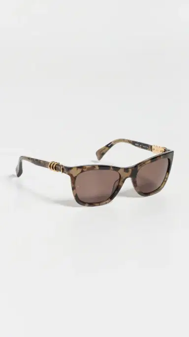 rag & bone Square Acetate Sunglasses Shiny Tan Crystal Tort One Size | Thumbnail 4 rag & bone Square Acetate Sunglasses Shiny Tan Crystal Tort One Size | Thumbnail 4