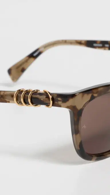 rag & bone Square Acetate Sunglasses Shiny Tan Crystal Tort One Size | Thumbnail 5 rag & bone Square Acetate Sunglasses Shiny Tan Crystal Tort One Size | Thumbnail 5