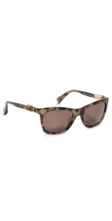 rag & bone Square Acetate Sunglasses Shiny Tan Crystal Tort One Size | Thumbnail 1 rag & bone Square Acetate Sunglasses Shiny Tan Crystal Tort One Size | Thumbnail 1