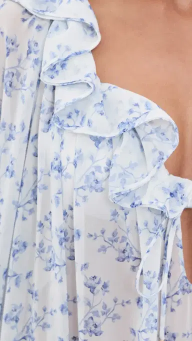 CAROLINE CONSTAS Cosima Cover Up Dress Blue White | Thumbnail 6 CAROLINE CONSTAS Cosima Cover Up Dress Blue White | Thumbnail 6