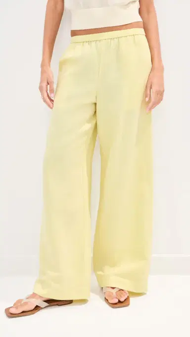 LE BOP Margot inen Wide eg Pants Honeydew | Thumbnail 2 LE BOP Margot inen Wide eg Pants Honeydew | Thumbnail 2