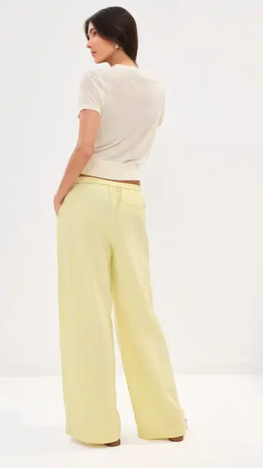 LE BOP Margot inen Wide eg Pants Honeydew | Thumbnail 3 LE BOP Margot inen Wide eg Pants Honeydew | Thumbnail 3