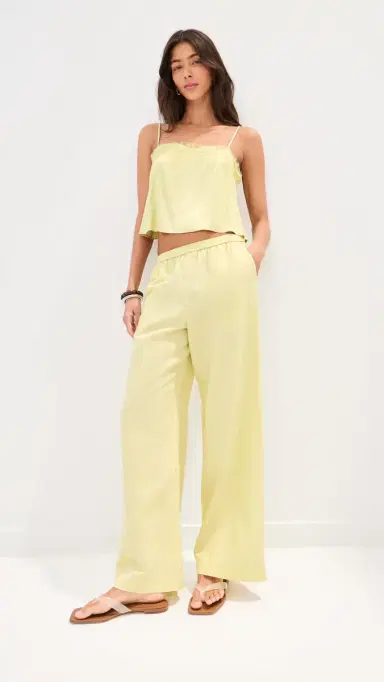 LE BOP Margot inen Wide eg Pants Honeydew | Thumbnail 6 LE BOP Margot inen Wide eg Pants Honeydew | Thumbnail 6