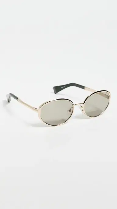 rag & bone Round Metal Sunglasses Shiny Gold/Olive Green One Size | Thumbnail 4 rag & bone Round Metal Sunglasses Shiny Gold/Olive Green One Size | Thumbnail 4