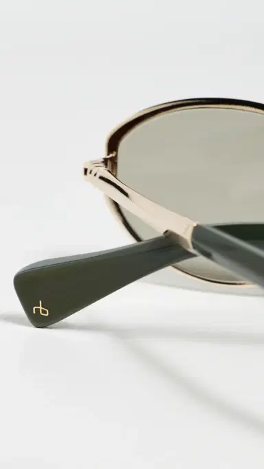 rag & bone Round Metal Sunglasses Shiny Gold/Olive Green One Size | Thumbnail 5 rag & bone Round Metal Sunglasses Shiny Gold/Olive Green One Size | Thumbnail 5