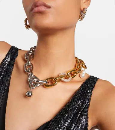 Rabanne XL Link embellished chain necklace | Thumbnail 4 Rabanne XL Link embellished chain necklace | Thumbnail 4