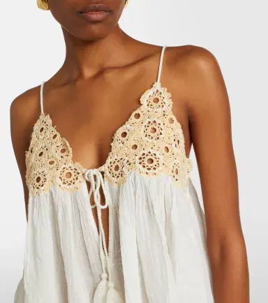 Ulla Johnson Alessia crochet-trimmed cotton gauze top | Thumbnail 4 Ulla Johnson Alessia crochet-trimmed cotton gauze top | Thumbnail 4