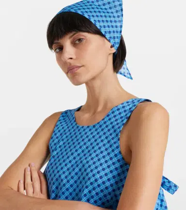 Montce Betsie plaid cotton minidress and scarf set | Thumbnail 3 Montce Betsie plaid cotton minidress and scarf set | Thumbnail 3