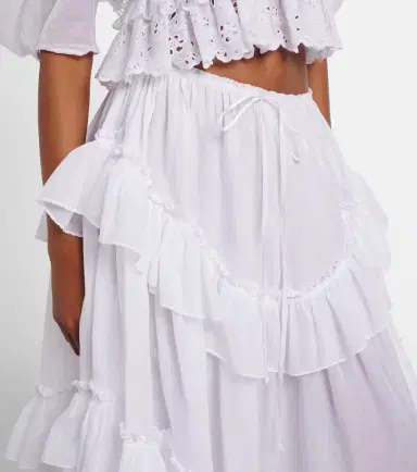Chloe Chloé Cotton midi skirt | Thumbnail 6 Chloe Chloé Cotton midi skirt | Thumbnail 6