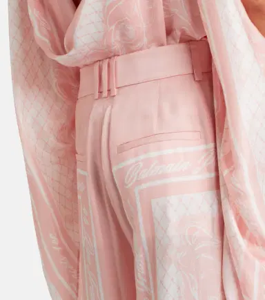 Balmain Printed satin palazzo pants | Thumbnail 2 Balmain Printed satin palazzo pants | Thumbnail 2