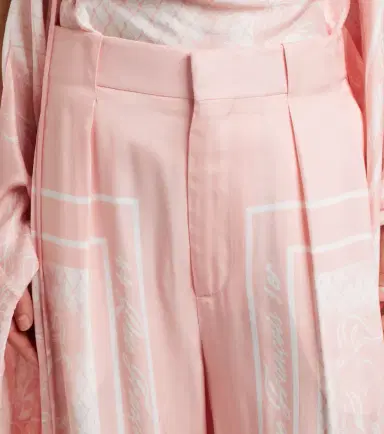 Balmain Printed satin palazzo pants | Thumbnail 3 Balmain Printed satin palazzo pants | Thumbnail 3