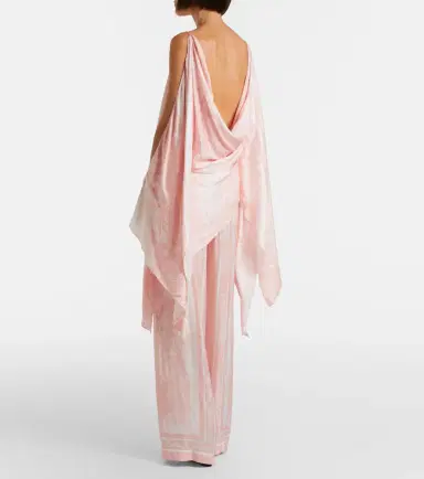 Balmain Printed satin palazzo pants | Thumbnail 4 Balmain Printed satin palazzo pants | Thumbnail 4