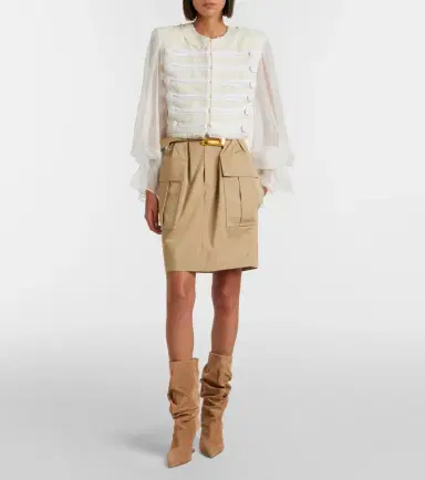 Balmain Silk-trimmed bouclé jacket | Thumbnail 5 Balmain Silk-trimmed bouclé jacket | Thumbnail 5