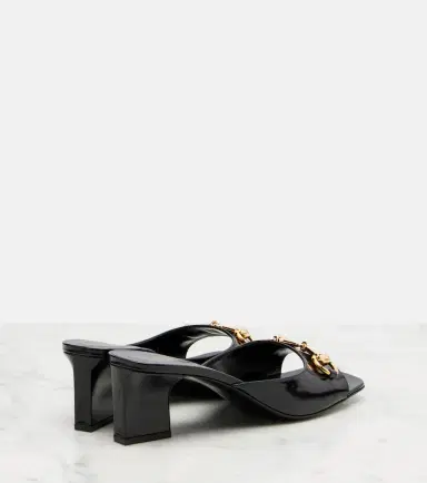 Gucci Signora Horsebit patent leather mules | Thumbnail 4 Gucci Signora Horsebit patent leather mules | Thumbnail 4