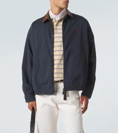 Prada Leather-trimmed cotton canvas blouson jacket | Thumbnail 5 Prada Leather-trimmed cotton canvas blouson jacket | Thumbnail 5