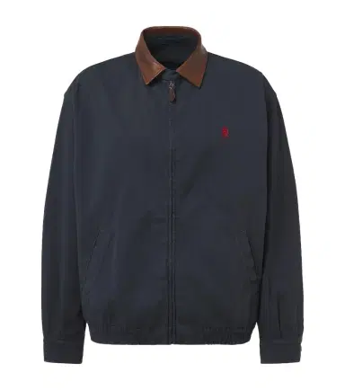 Prada Leather-trimmed cotton canvas blouson jacket | Thumbnail 1 Prada Leather-trimmed cotton canvas blouson jacket | Thumbnail 1