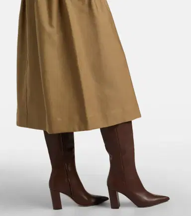 Max Mara Tempio belted cotton twill midi skirt | Thumbnail 5 Max Mara Tempio belted cotton twill midi skirt | Thumbnail 5