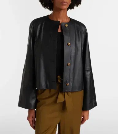 Max Mara Bouquet leather jacket | Thumbnail 3 Max Mara Bouquet leather jacket | Thumbnail 3