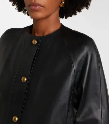 Max Mara Bouquet leather jacket | Thumbnail 6 Max Mara Bouquet leather jacket | Thumbnail 6