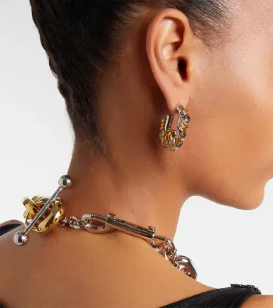 Rabanne Punk XL Link Small embellished earrings | Thumbnail 5 Rabanne Punk XL Link Small embellished earrings | Thumbnail 5