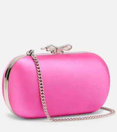 Self-Portrait Bow embellished satin clutch | Thumbnail 2 Self-Portrait Bow embellished satin clutch | Thumbnail 2