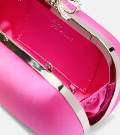 Self-Portrait Bow embellished satin clutch | Thumbnail 3 Self-Portrait Bow embellished satin clutch | Thumbnail 3
