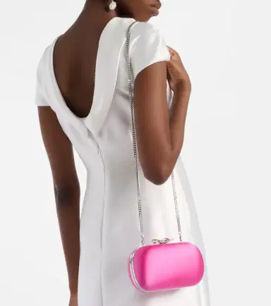 Self-Portrait Bow embellished satin clutch | Thumbnail 4 Self-Portrait Bow embellished satin clutch | Thumbnail 4