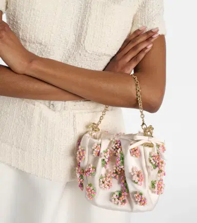 Self-Portrait Beaded floral satin tote bag | Thumbnail 5 Self-Portrait Beaded floral satin tote bag | Thumbnail 5