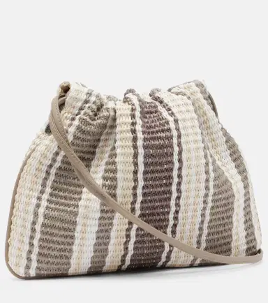 Brunello Cucinelli Mellow Small striped crossbody bag | Thumbnail 2 Brunello Cucinelli Mellow Small striped crossbody bag | Thumbnail 2