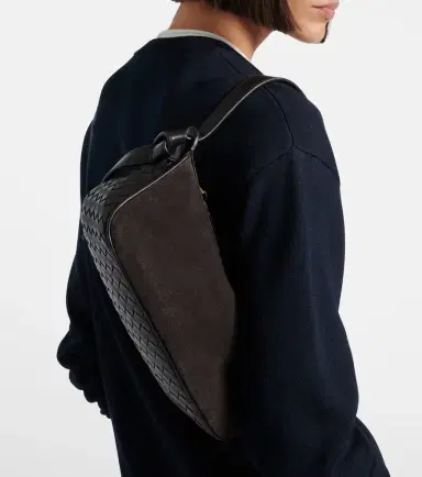 Bottega Veneta Nodo Intrecciato suede shoulder bag | Thumbnail 5 Bottega Veneta Nodo Intrecciato suede shoulder bag | Thumbnail 5