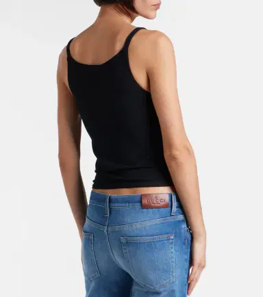 Gucci Horsebit crêpe jersey tank top | Thumbnail 2 Gucci Horsebit crêpe jersey tank top | Thumbnail 2
