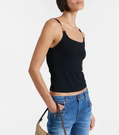 Gucci Horsebit crêpe jersey tank top | Thumbnail 5 Gucci Horsebit crêpe jersey tank top | Thumbnail 5