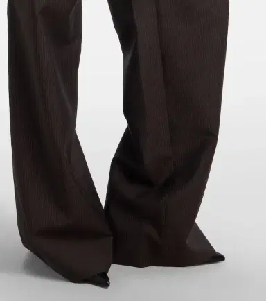 Gucci Pinstripe wool and mohair wide-leg pants | Thumbnail 2 Gucci Pinstripe wool and mohair wide-leg pants | Thumbnail 2