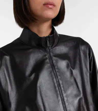 Gucci Leather bomber jacket | Thumbnail 2 Gucci Leather bomber jacket | Thumbnail 2