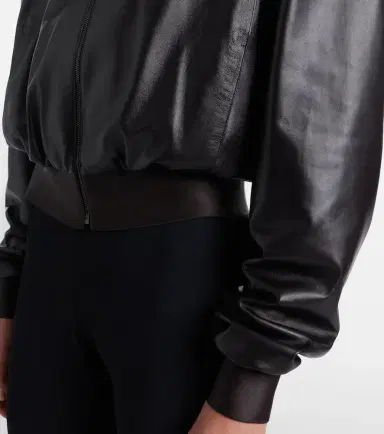 Gucci Leather bomber jacket | Thumbnail 3 Gucci Leather bomber jacket | Thumbnail 3